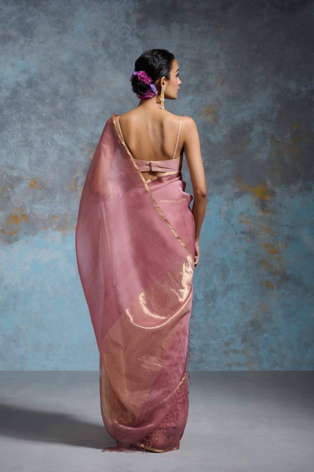 Kriti Organza Rose Pink Sarees