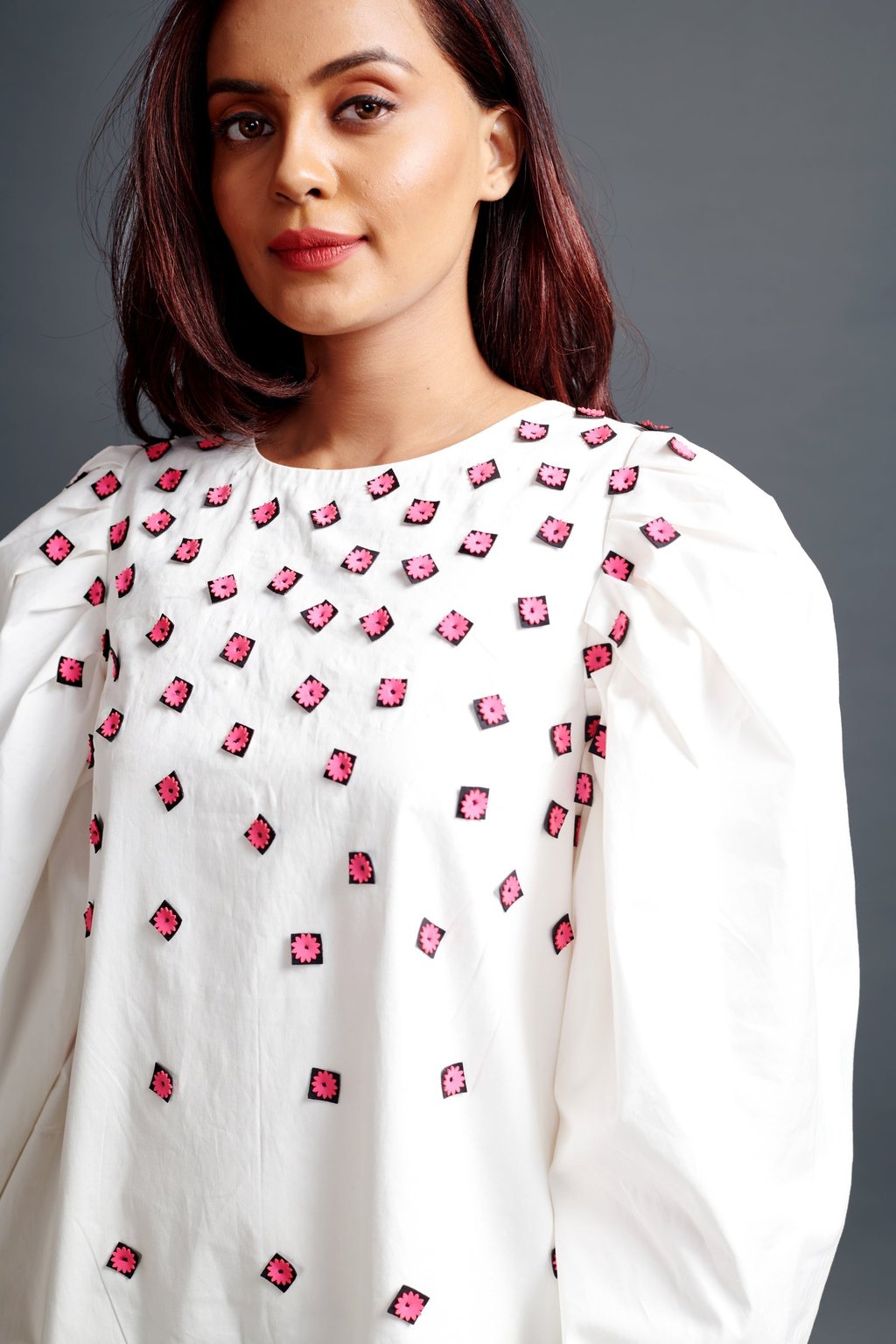 Short Backless Dress with Embroidery