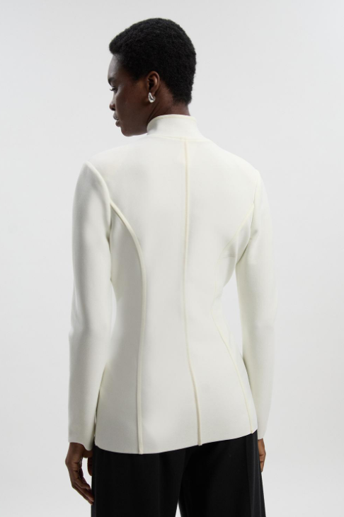 Embellished Figure Form Fitted Blazer Jacket