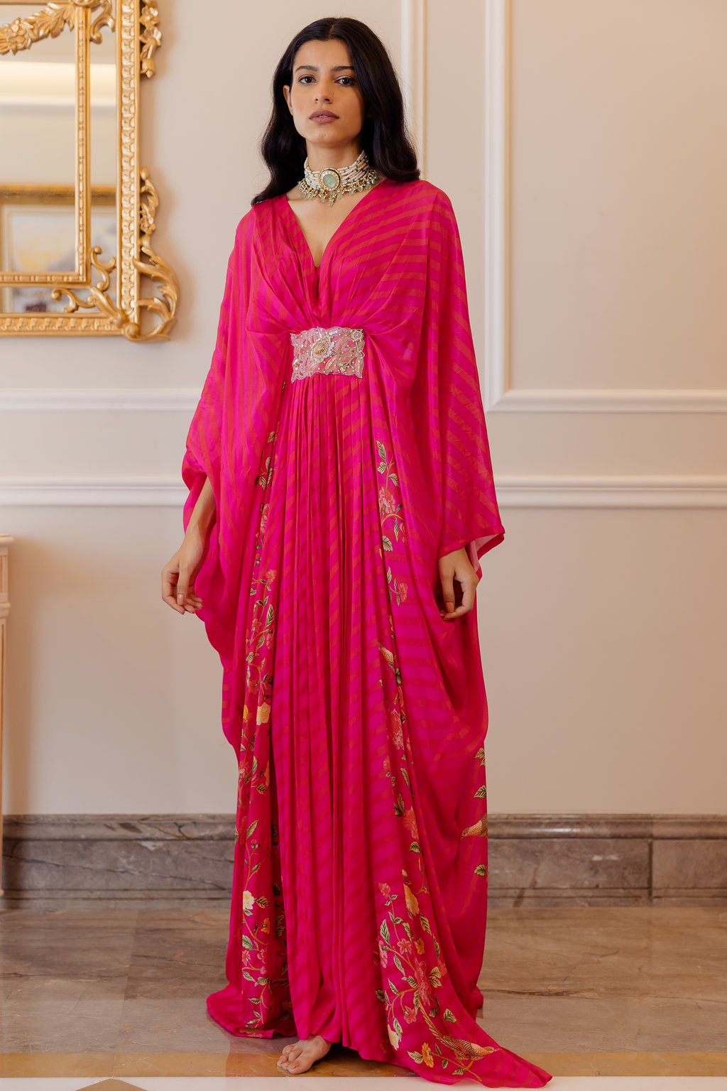 Hazel Kaftan - Rani Pink Floral