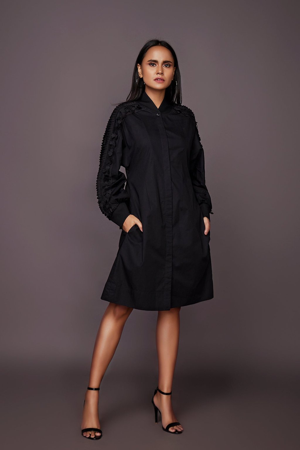 A-Line Dress with 3d Cutwork