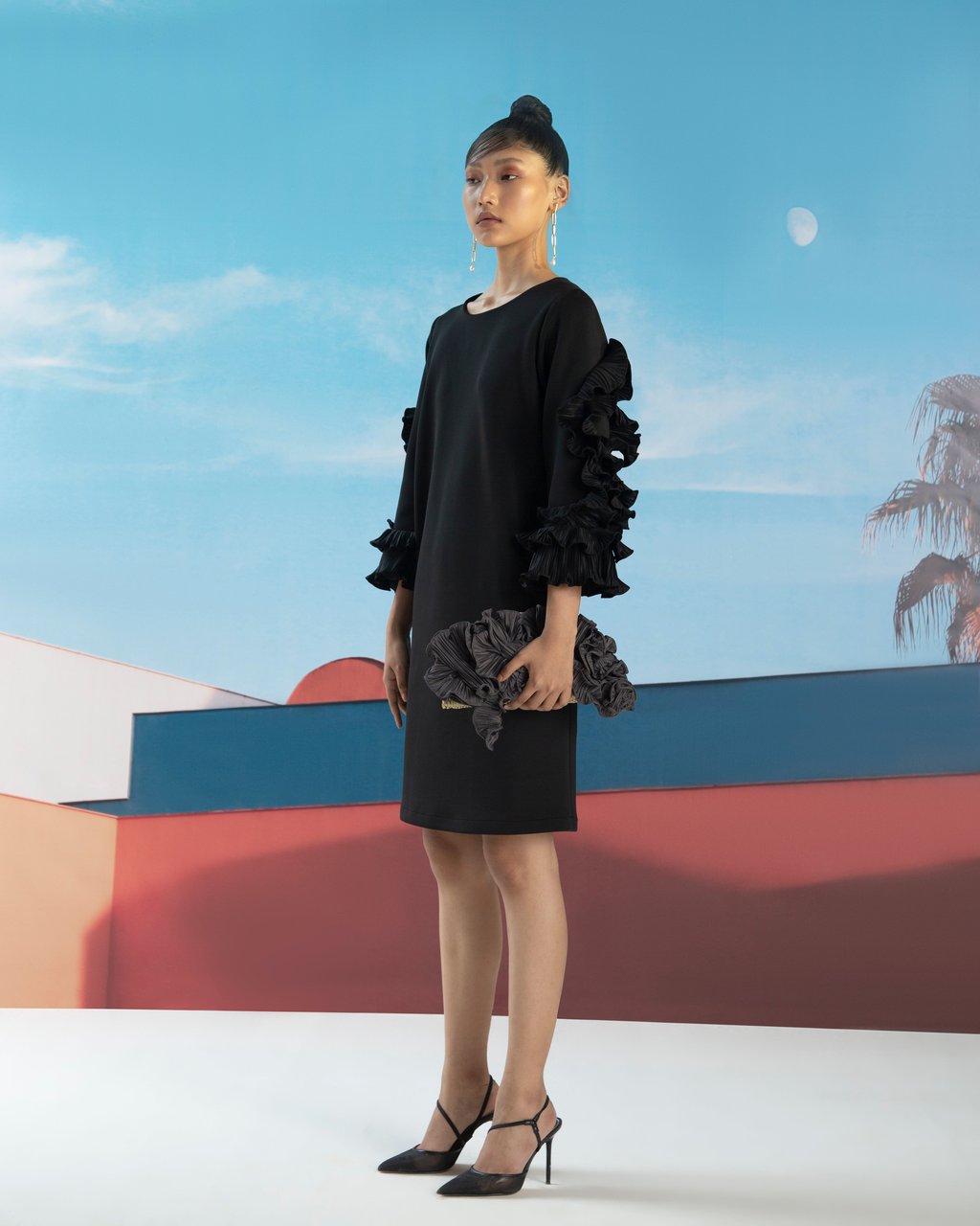 Flower Sleeves Dress