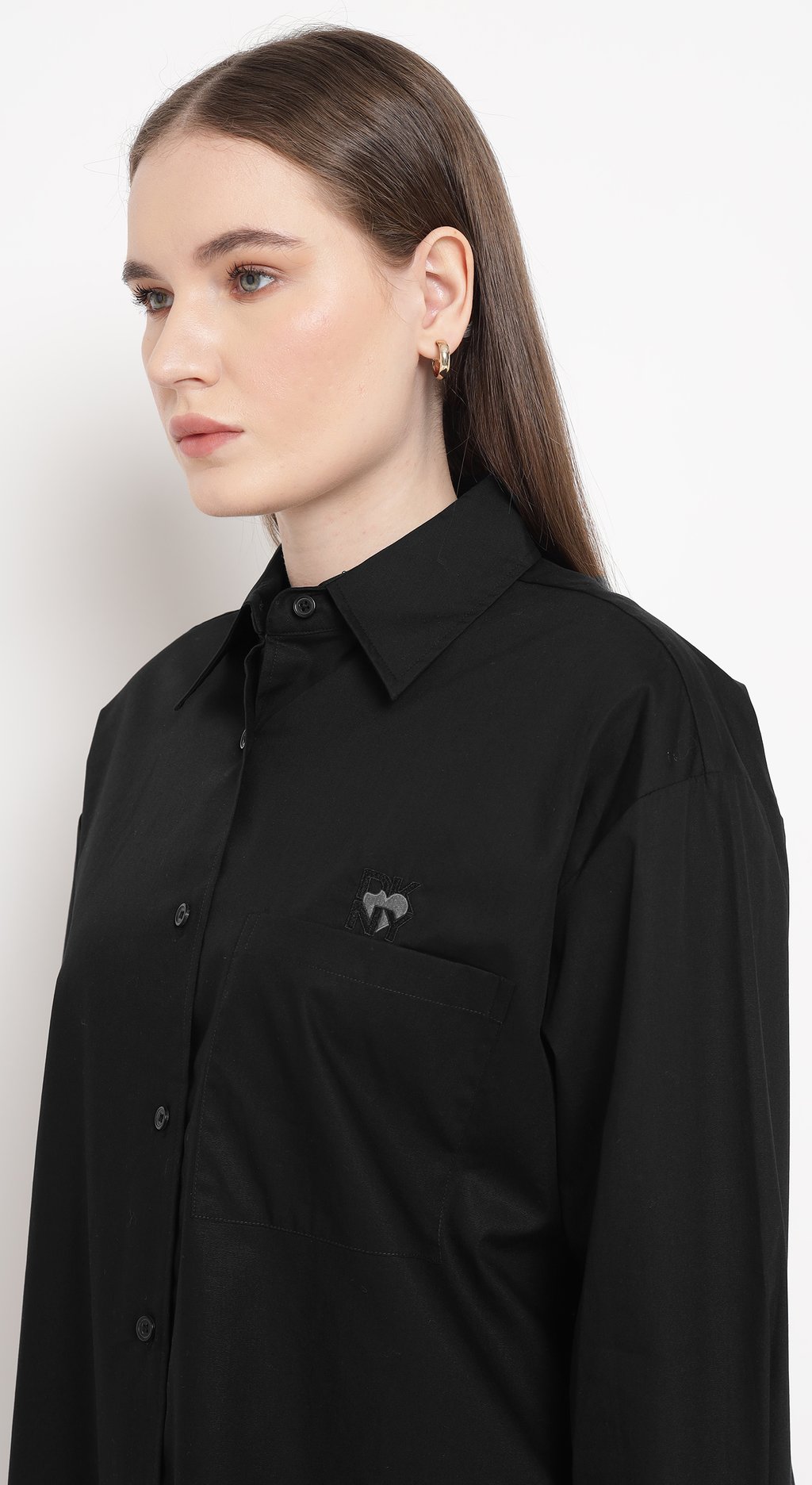 Spread Collar Heart of Ny Logo Shirt