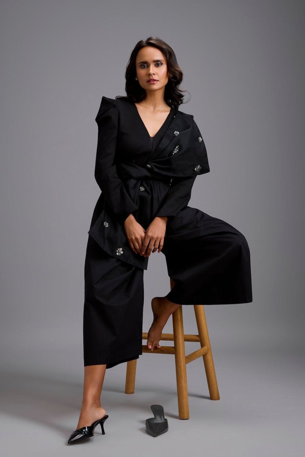 Structured Wide-Leg Jumpsuit