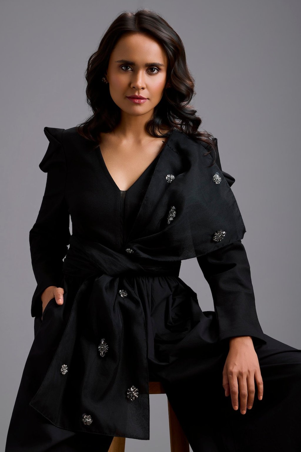 Structured Wide-Leg Jumpsuit