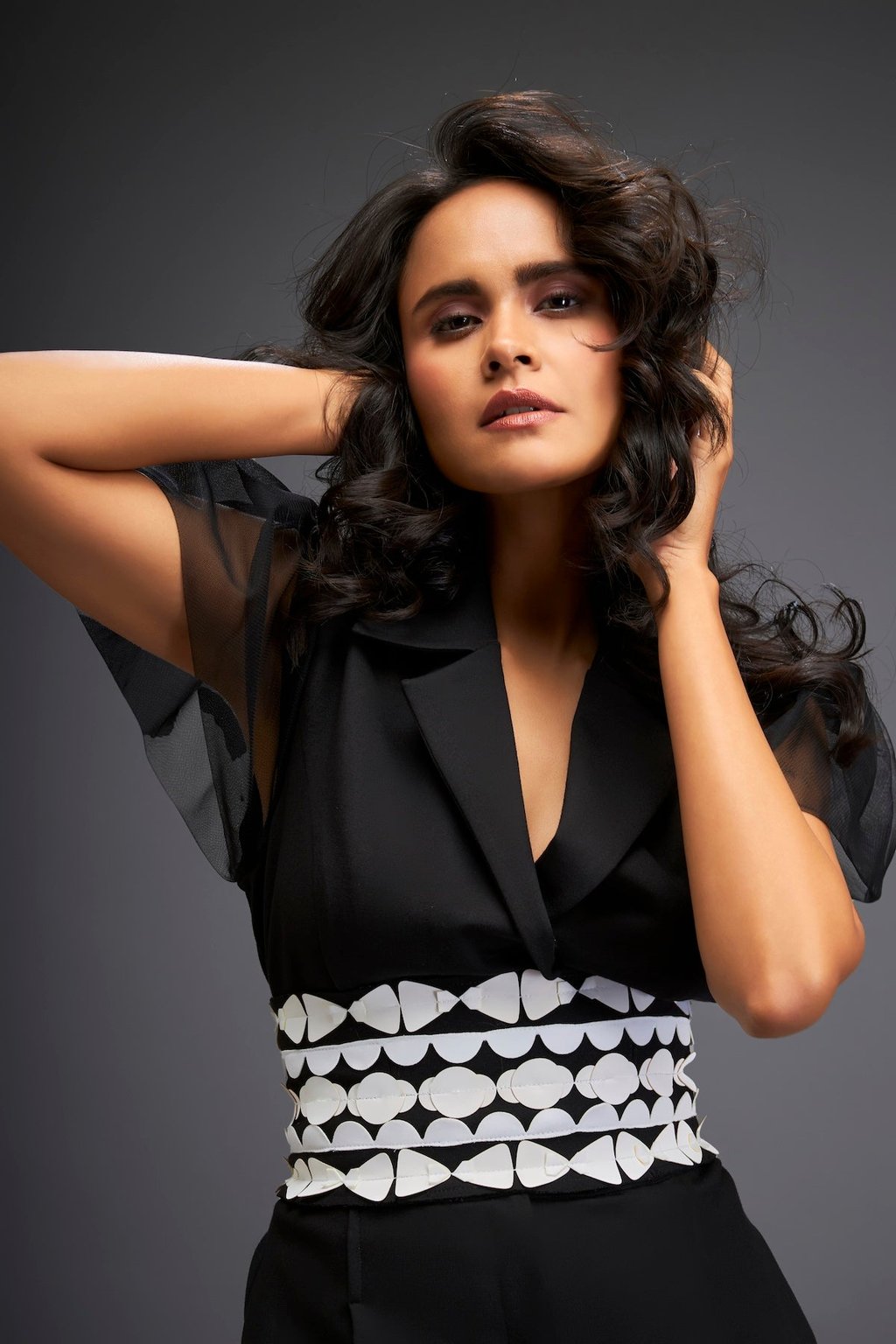 Playsuit with Corset Detailing Belt