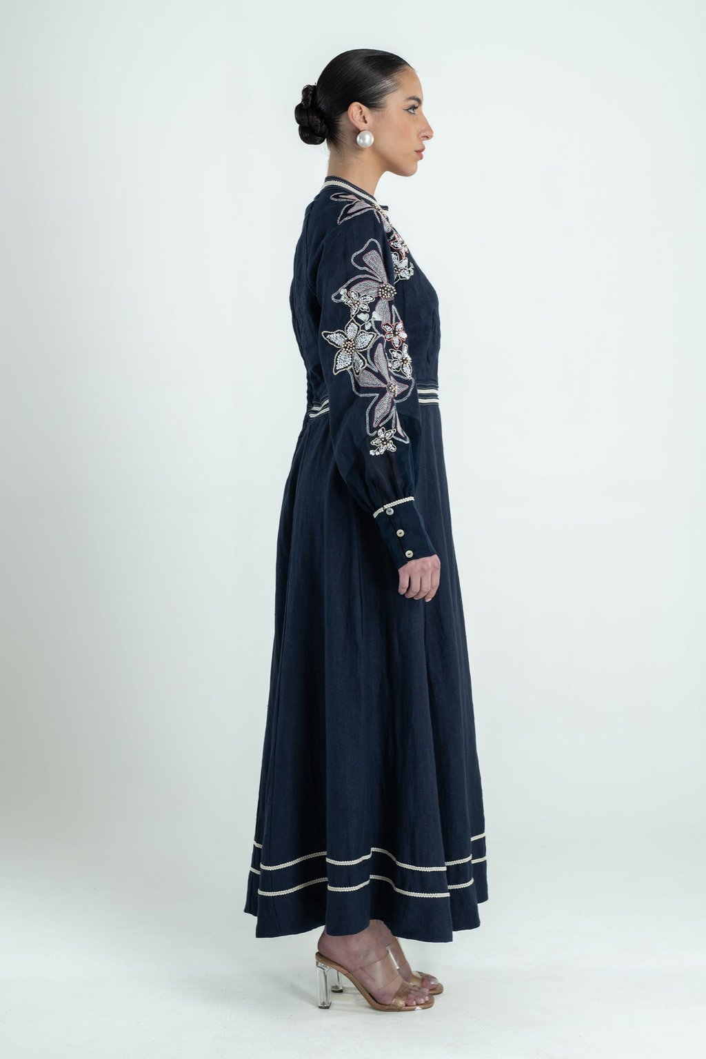 Banana Floral Dress Long  Gcc