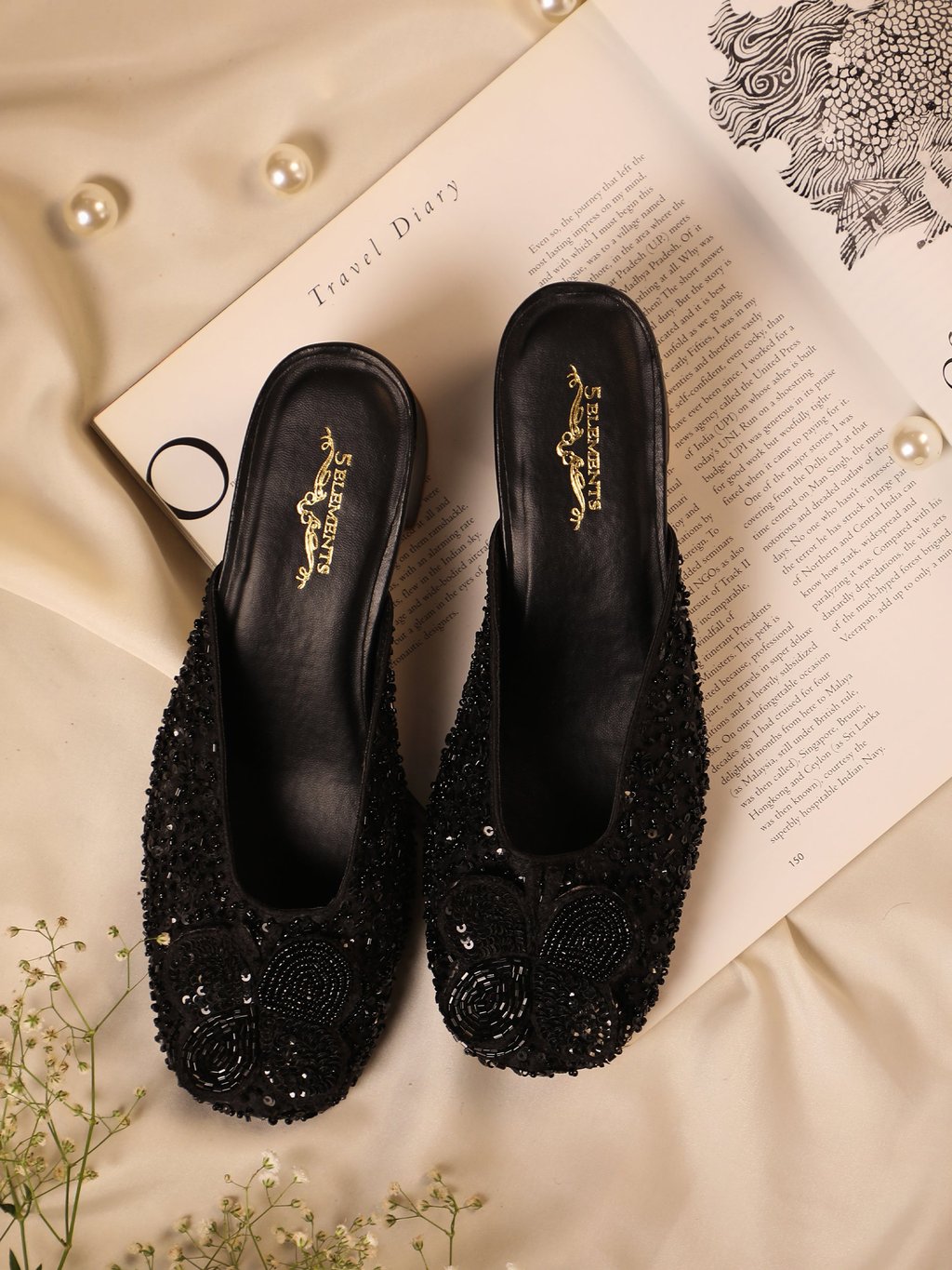 Indrani Black (Mule Heel)
