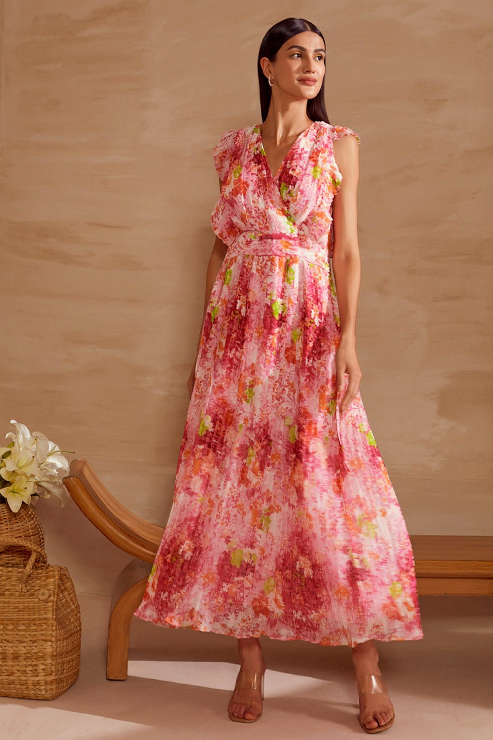 Pleated Maxi Dress