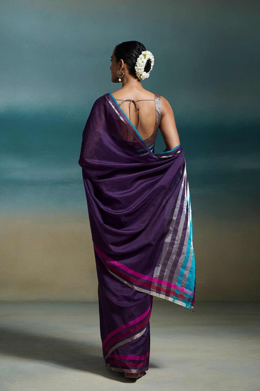 Vasavi Handloom Chanderi Purple Sarees
