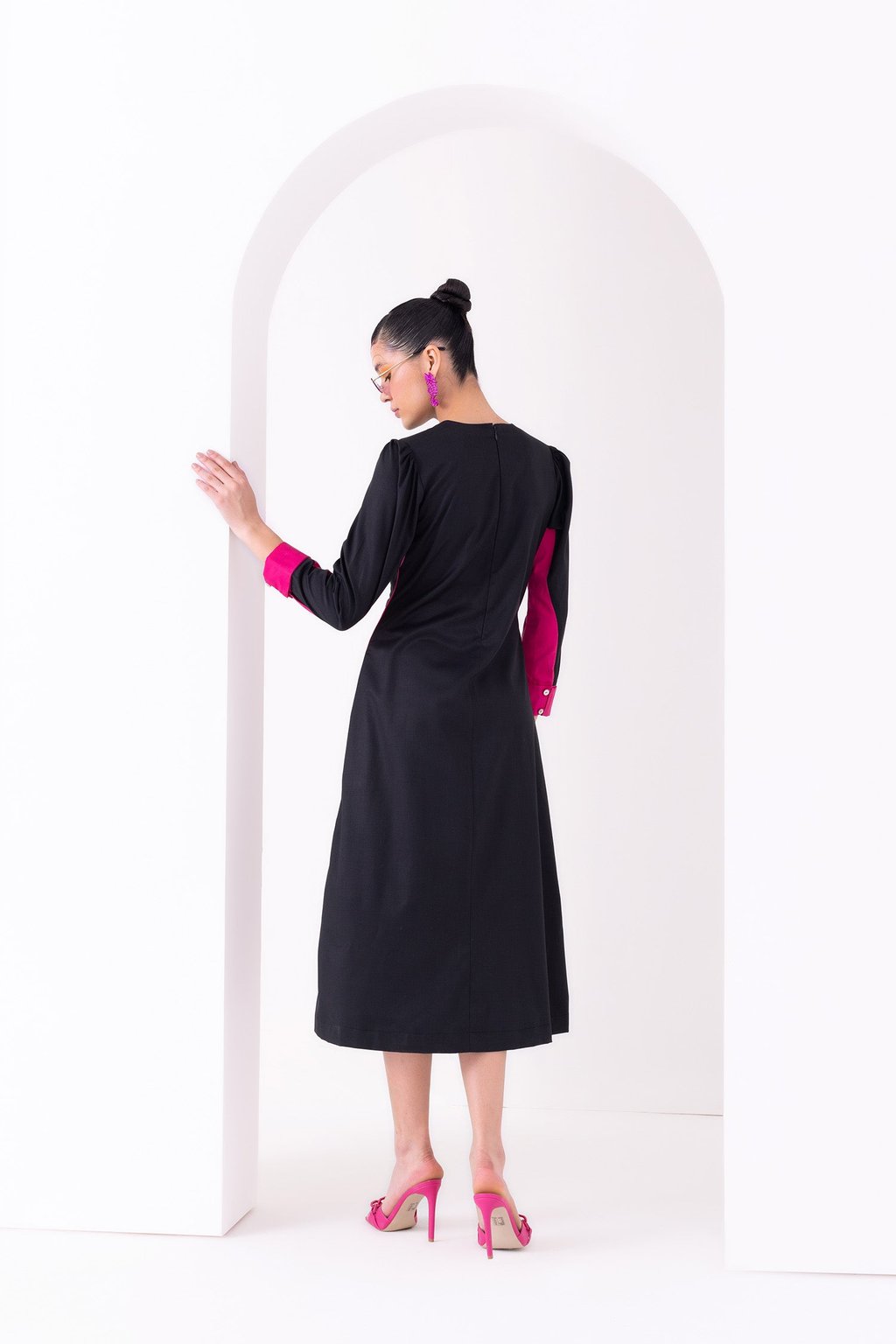 Daisy Dress Midi Black