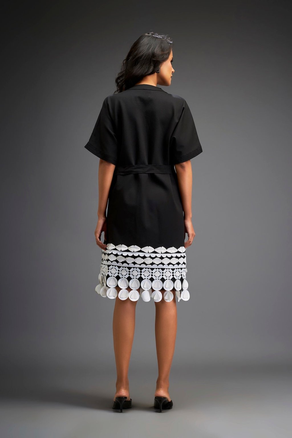 Short Dress with Detailing on the Hem