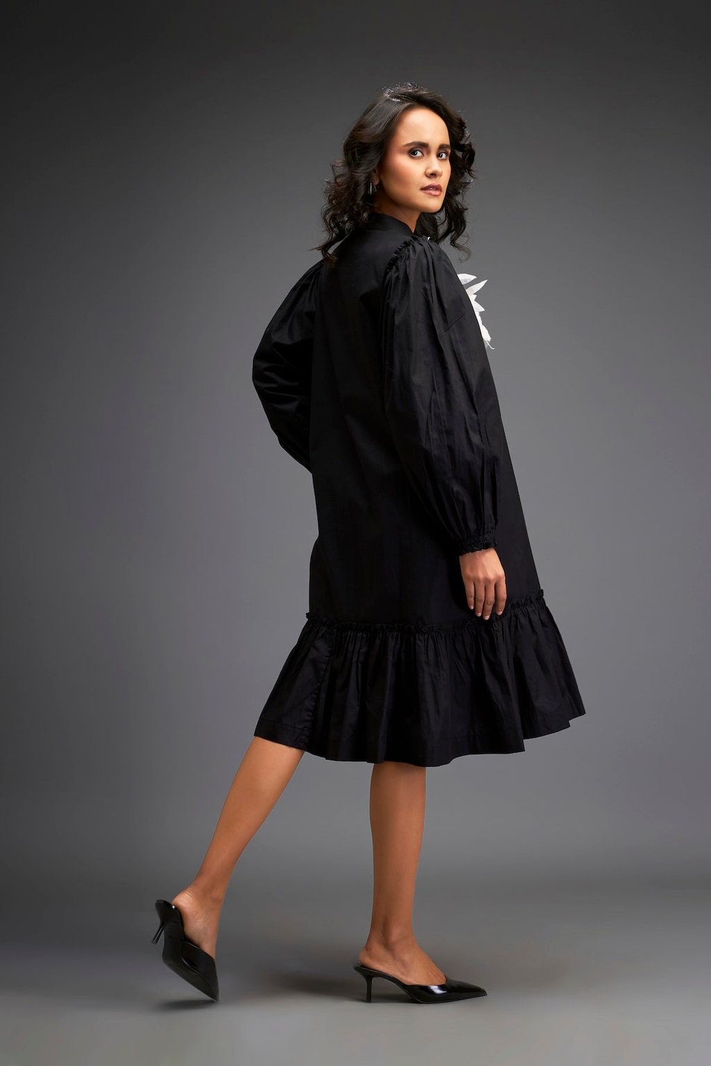 Shirt Dress with Detailing on One Side