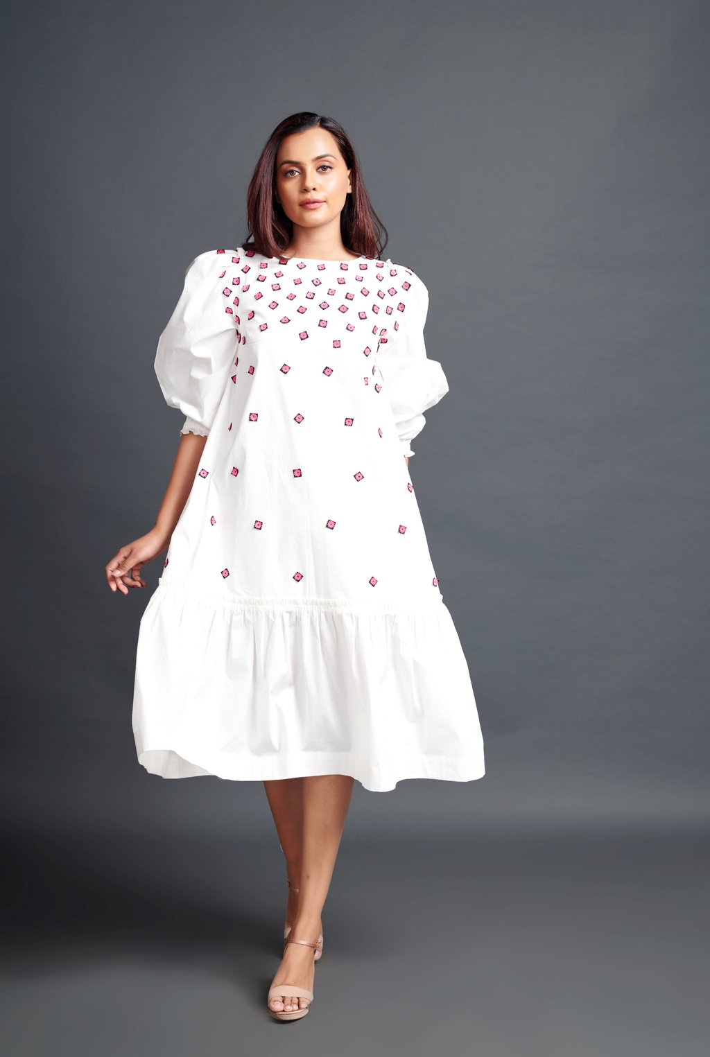 Long Dress with Embroidery