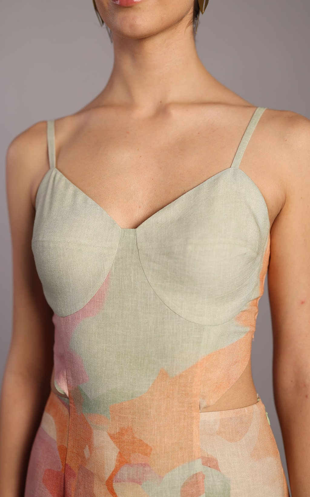 Diffuse Soft Pink & Green Dress