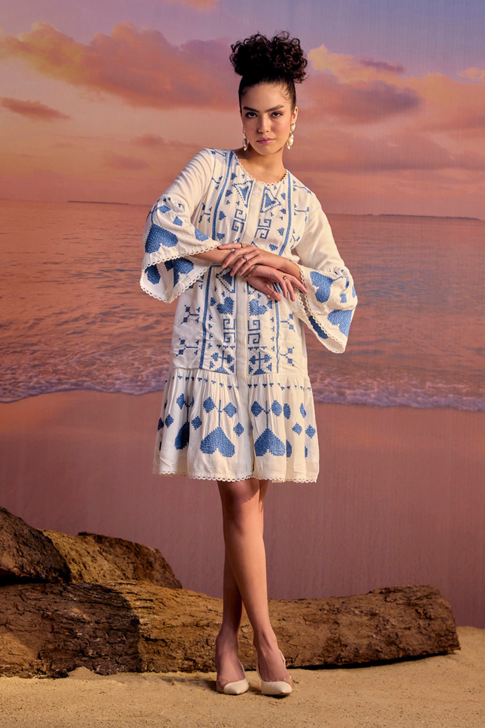 Cinque Terre Embroidered Dress