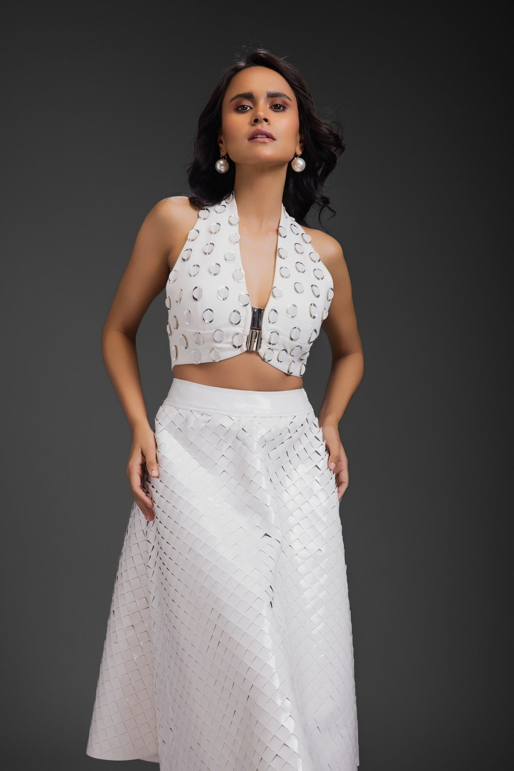 White Vegan Leather Skirt