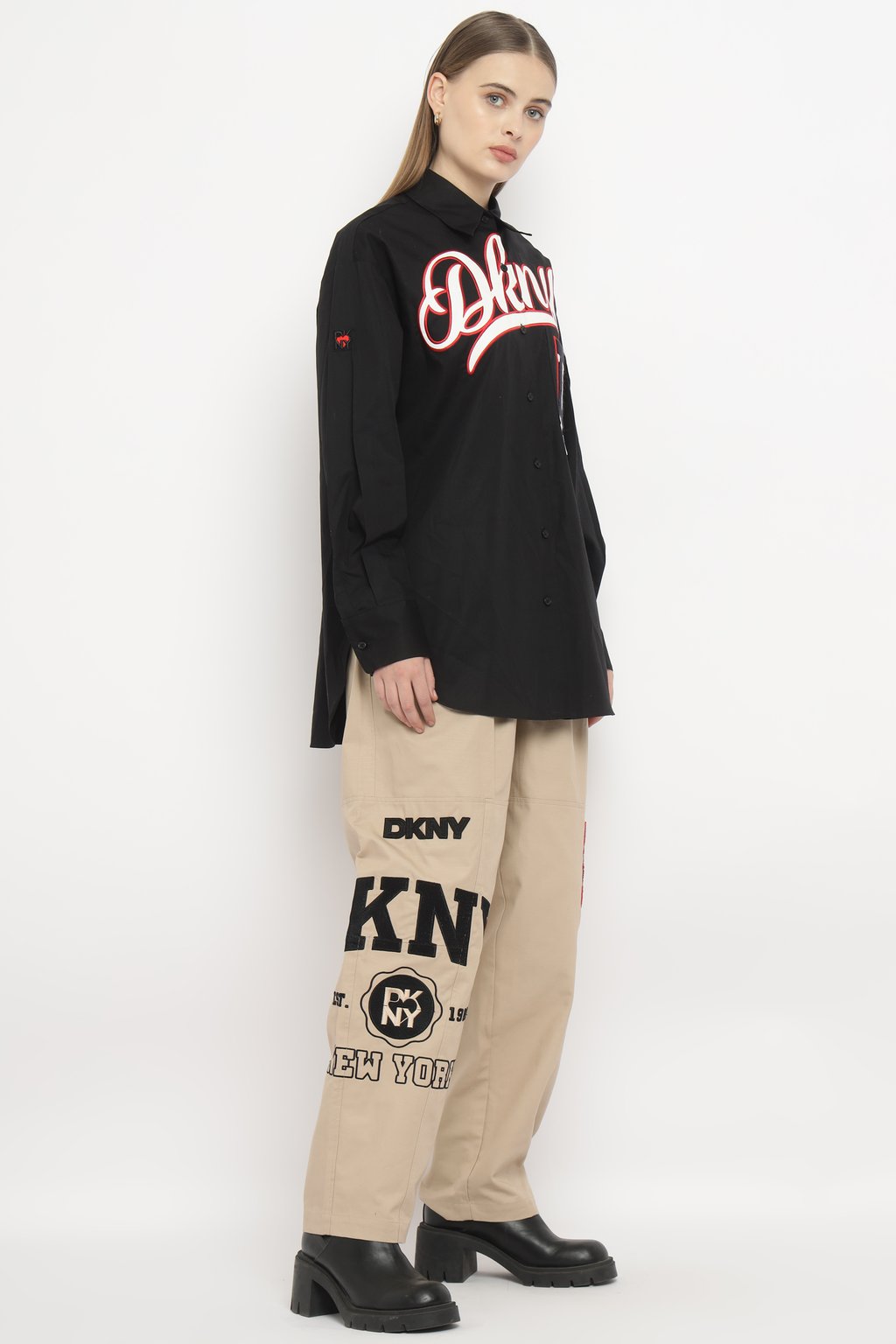 Heart of Ny Trousers with Patch & Embroidery