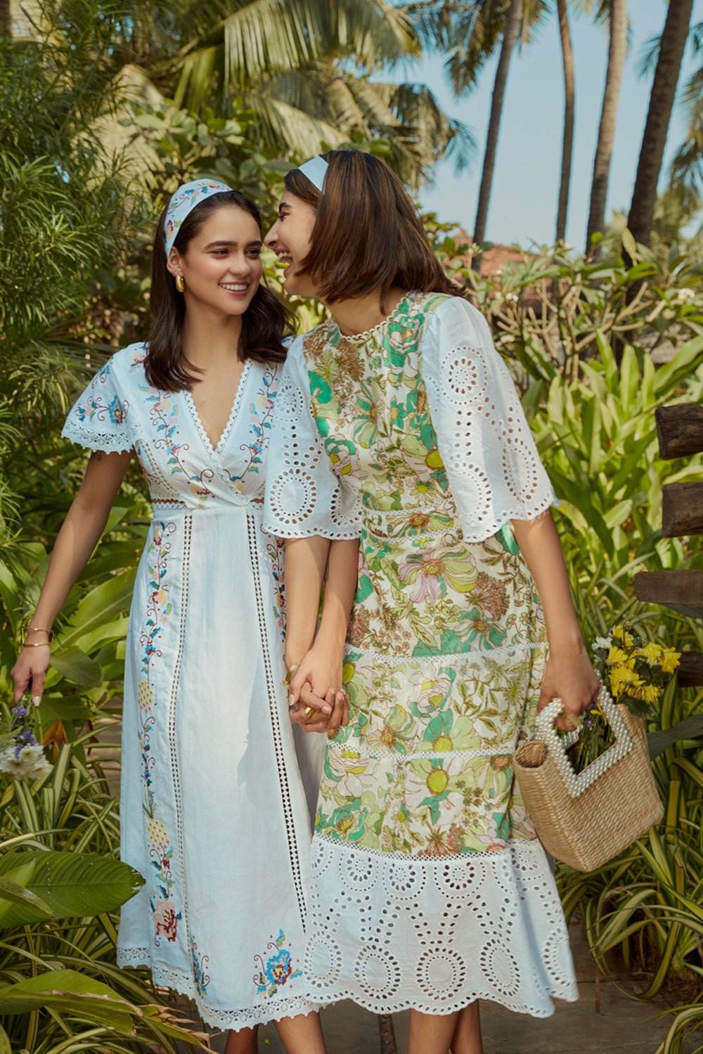 Pure Abundance Embroidered Midi Dress