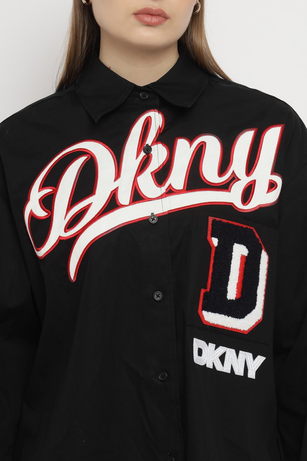 Spread Collar Heat of Ny  Patch & Embroidery Shirt