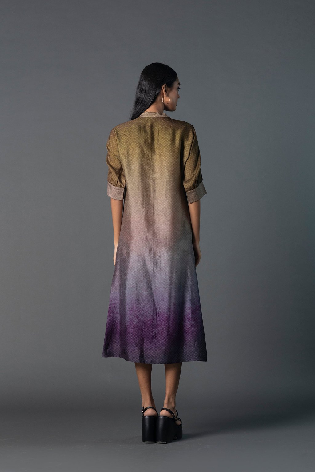 Array Leafy Deep Purple Dress