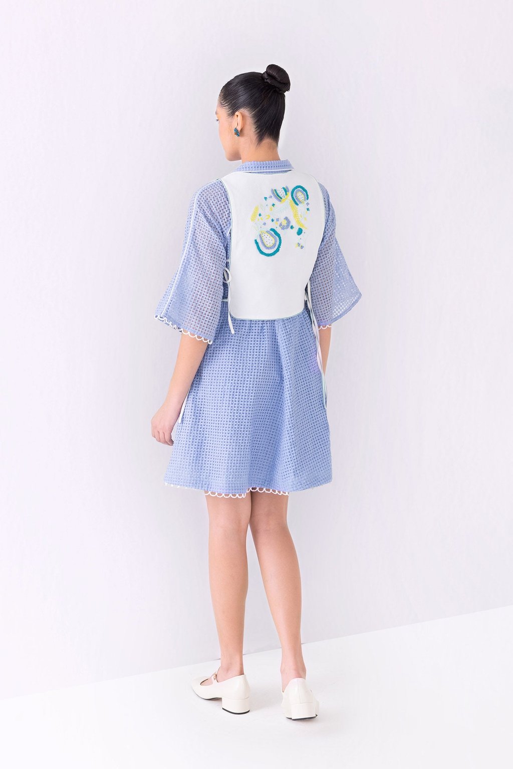 Orlando Dress & Porto Half Jacket Blueberry/White