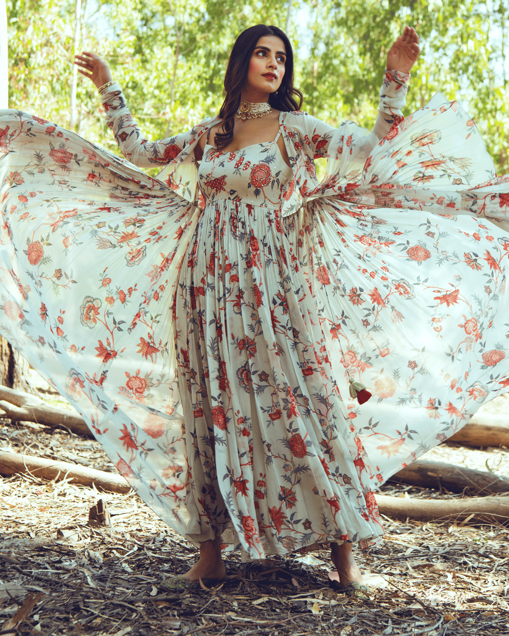 Sanvi Maxi Jacket Set