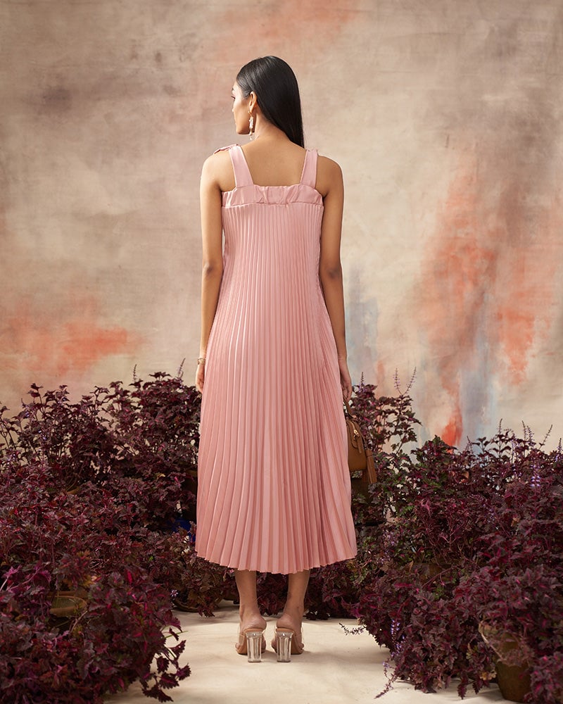 Pleats Slip Dress