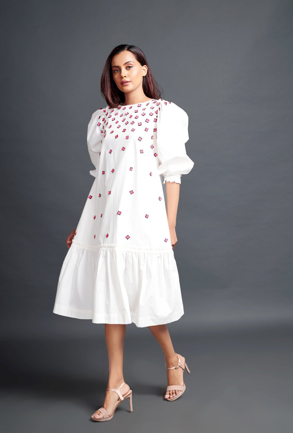 Long Dress with Embroidery