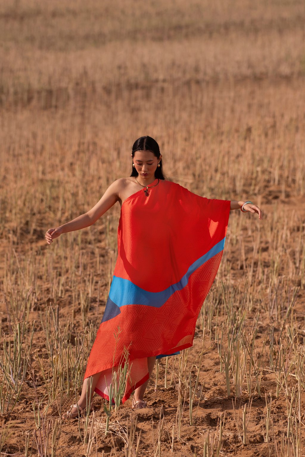 Prism Geometric Red Dress