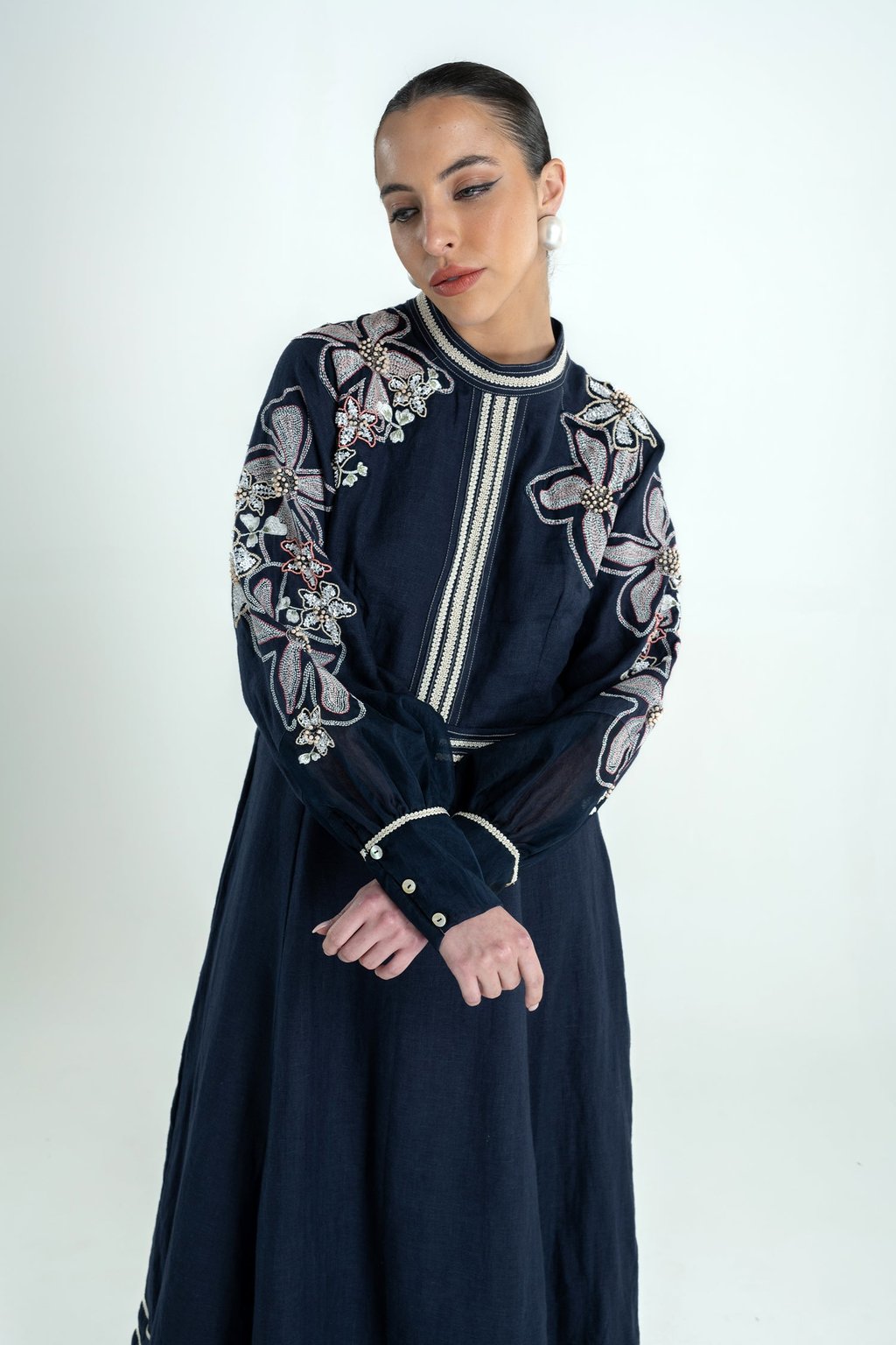Banana Floral Dress Long  Gcc