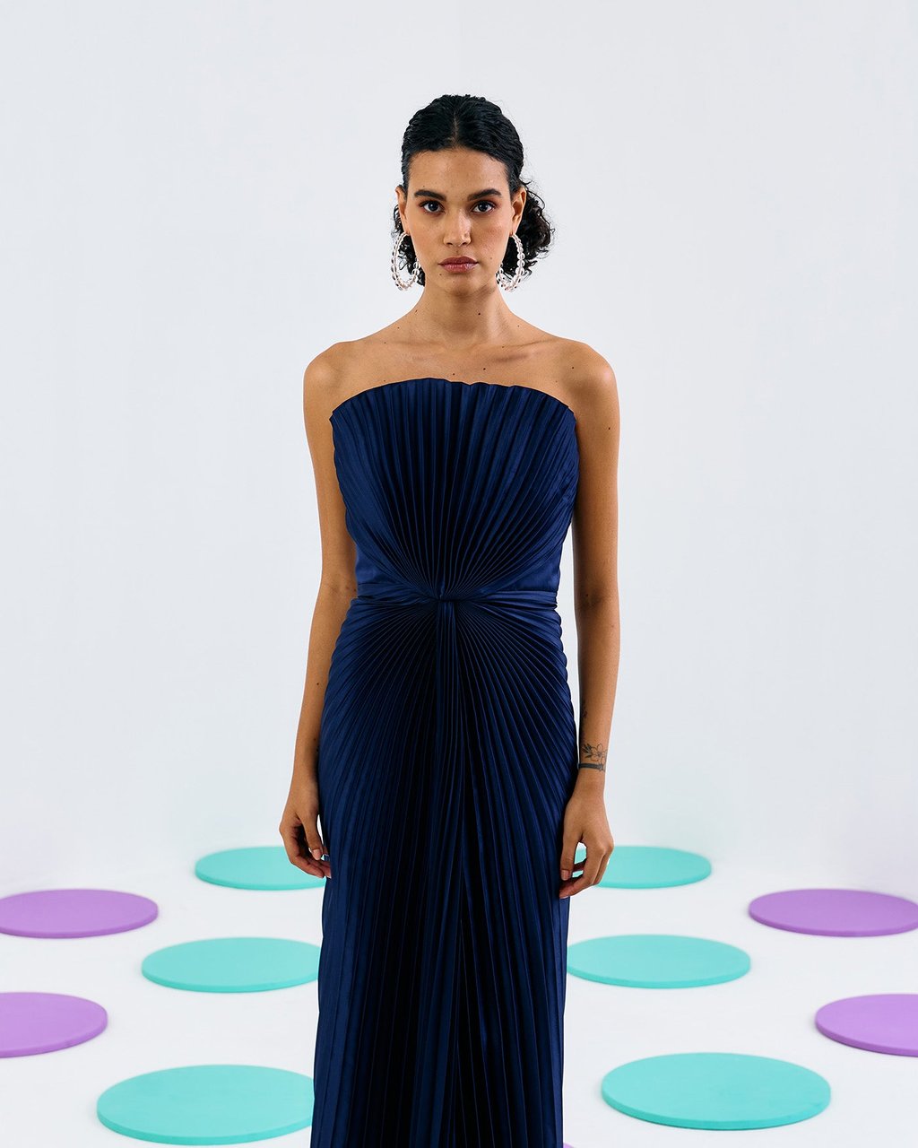 Pleated Tube Gown