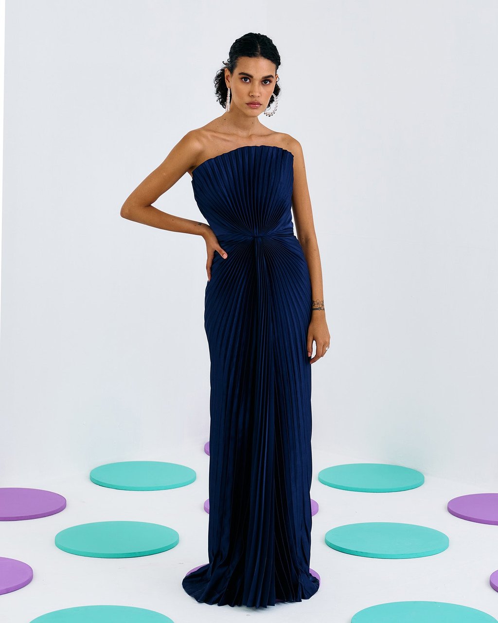 Pleated Tube Gown