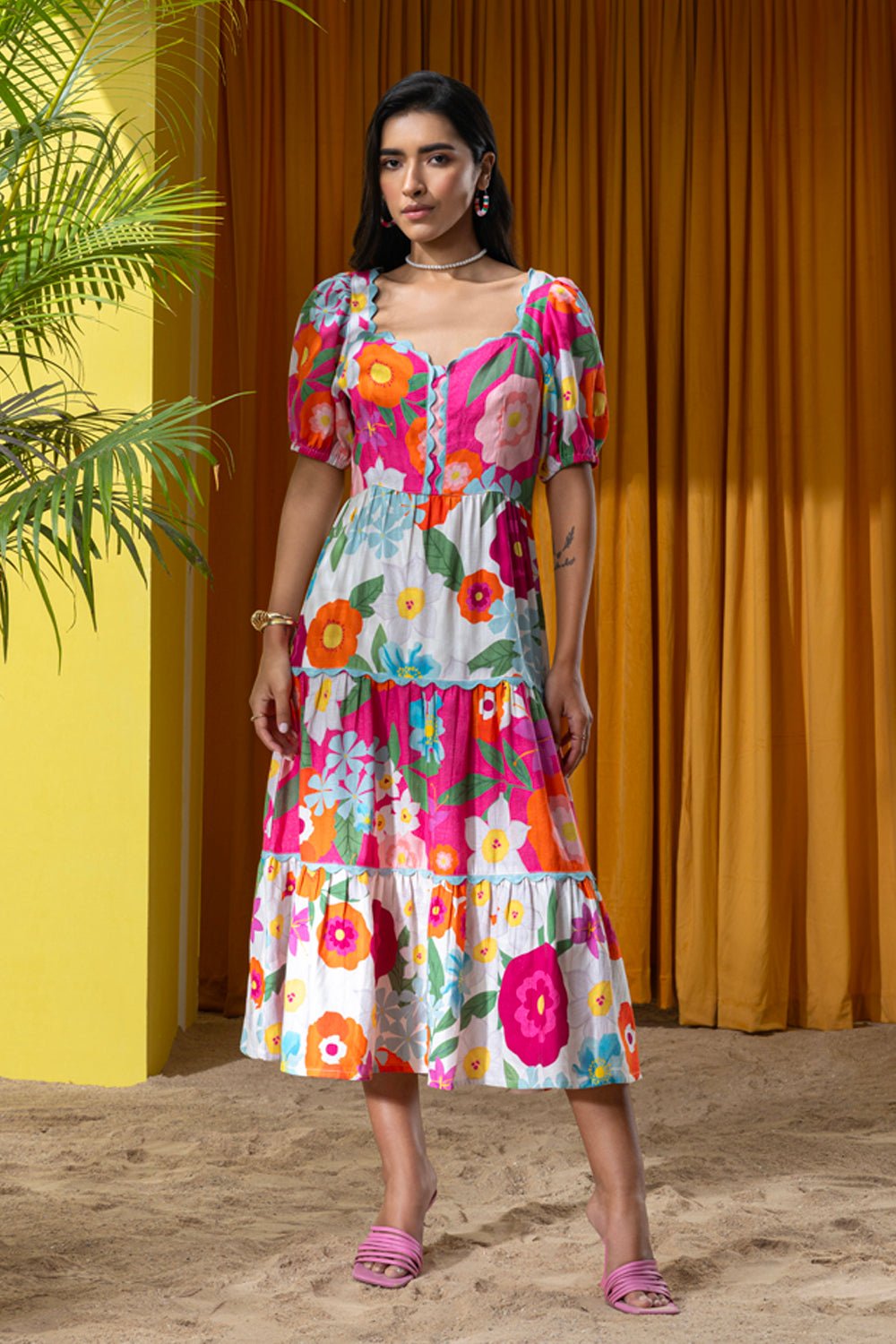 Vibrant Floral Maxi Dress