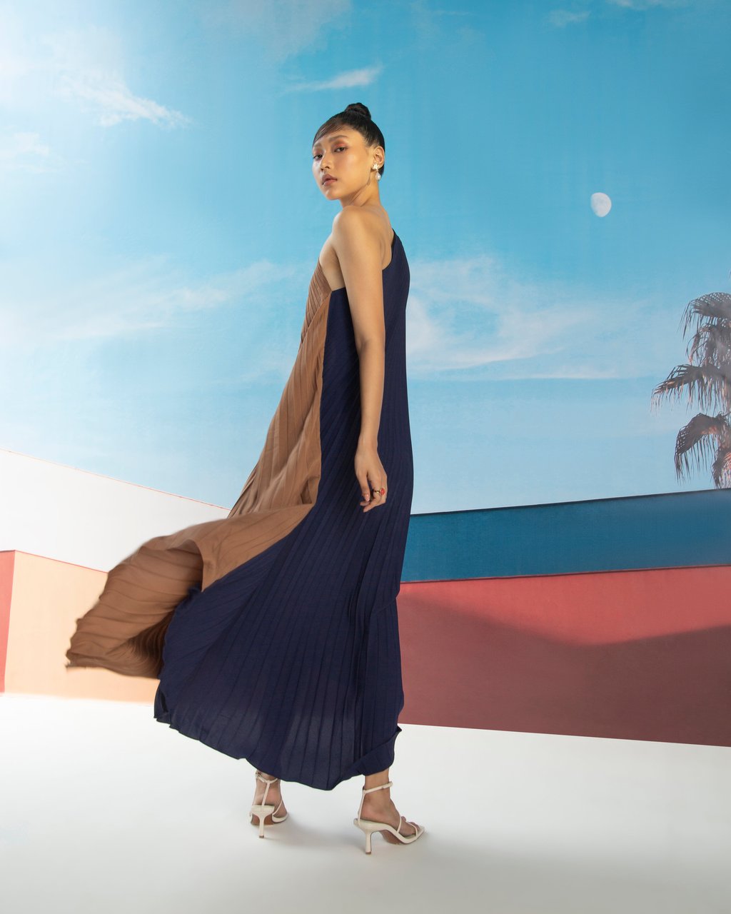 Ring Pleated Dress