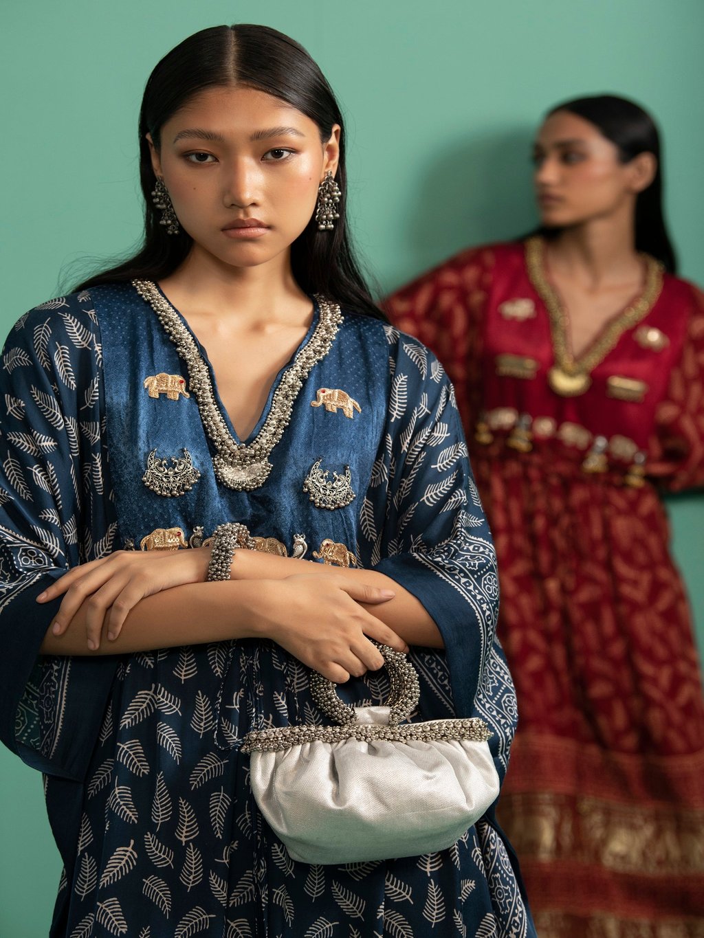 Shalimar - Silver (Potli Clutches)