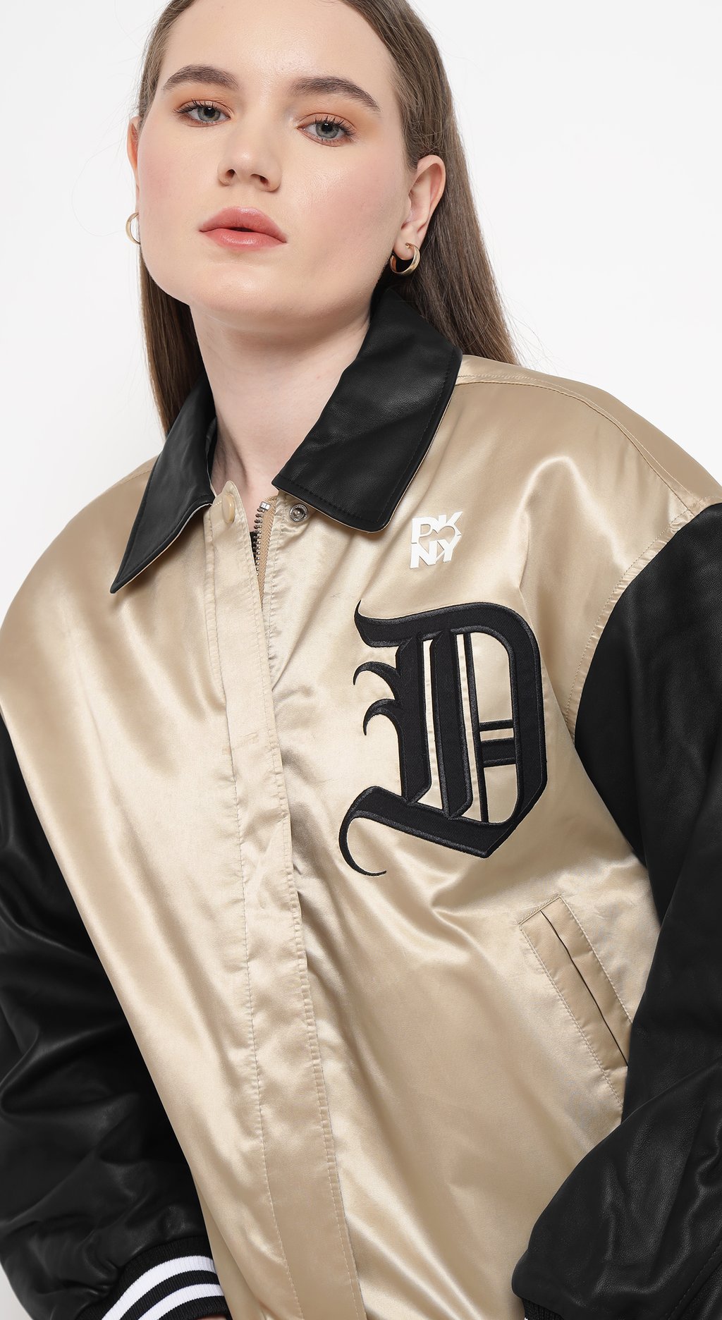 Bomber Jacket with Patch & Embroidery