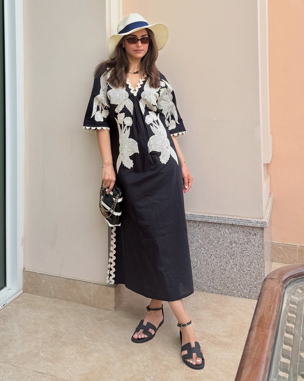 Honeycomb Embroidered Kaftan
