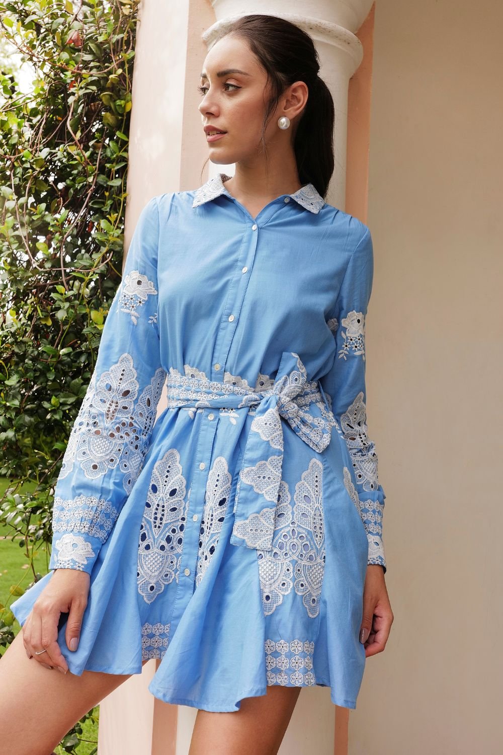 Cosmopolitan Broderie Anglaise Shirt Dress