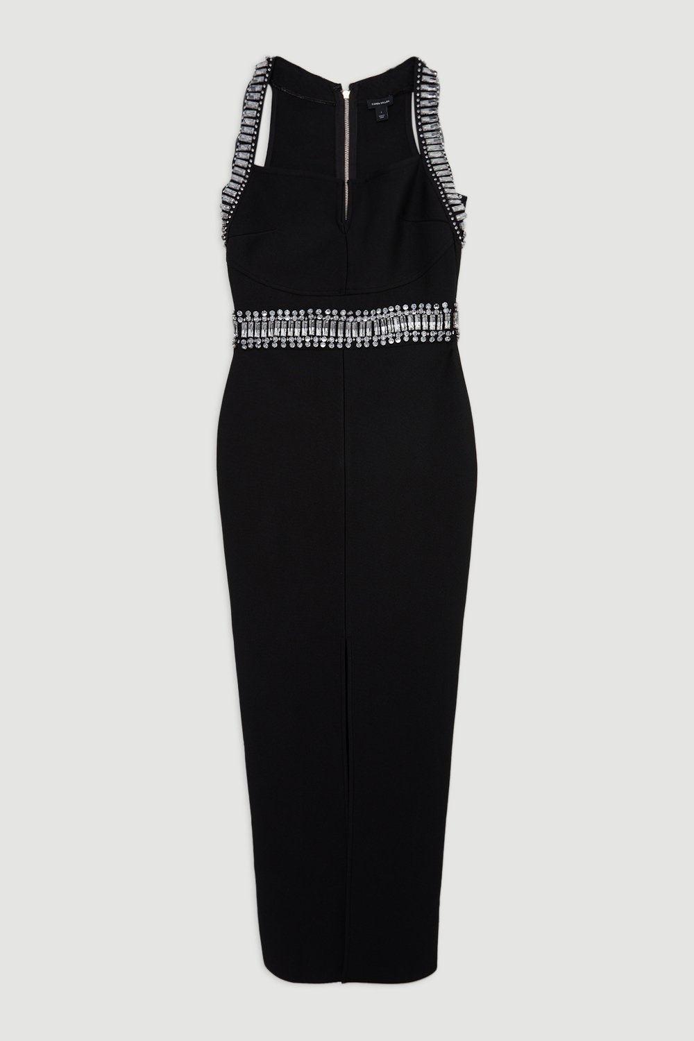Bandage Figure Form Knit Embellished Maxi Dress