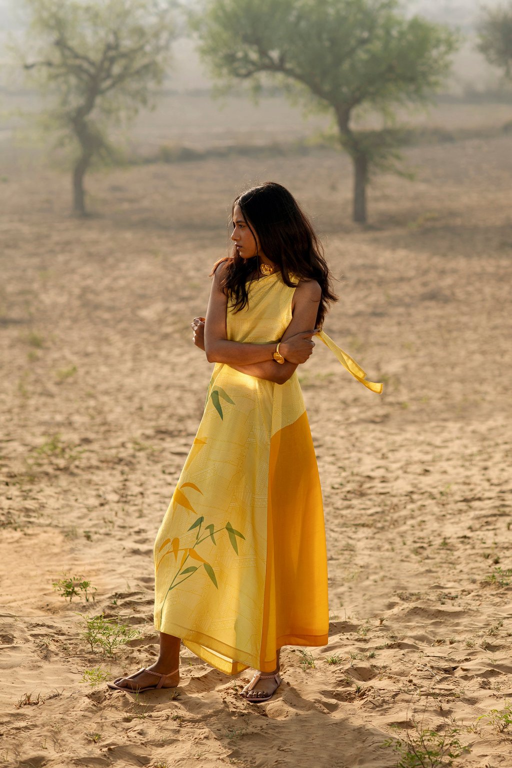 Prism Bamboo Mustard Yellow Dress