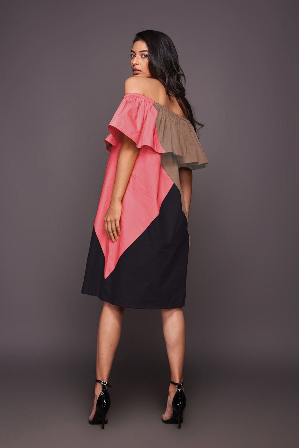 Pink off Shoulder Dress