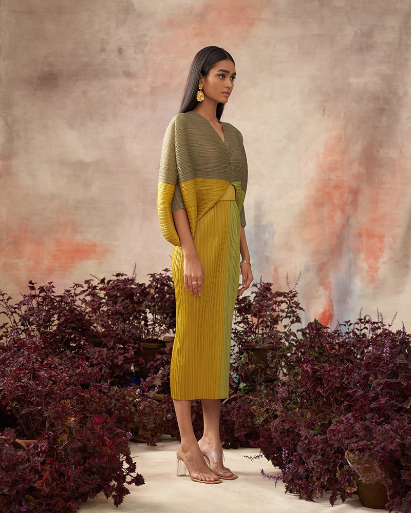 Colorblock Plzz Maxi Dress