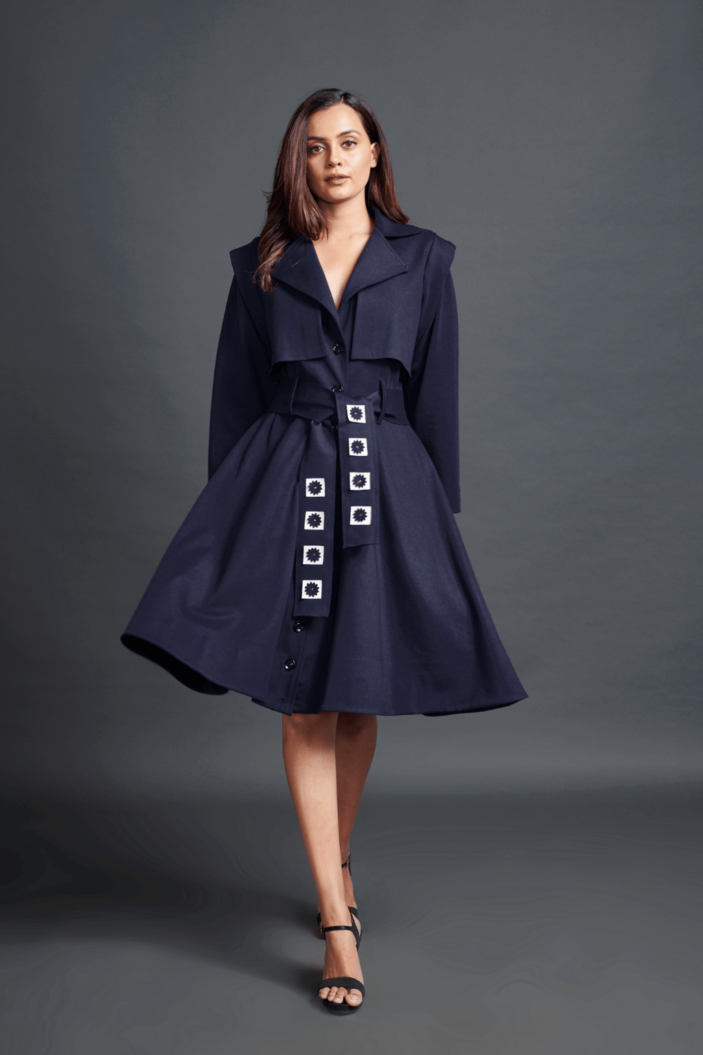 Jacket Dress with Sash Belt