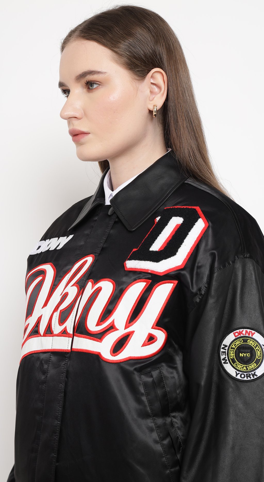 Bomber Jacket with Patch & Embroidery