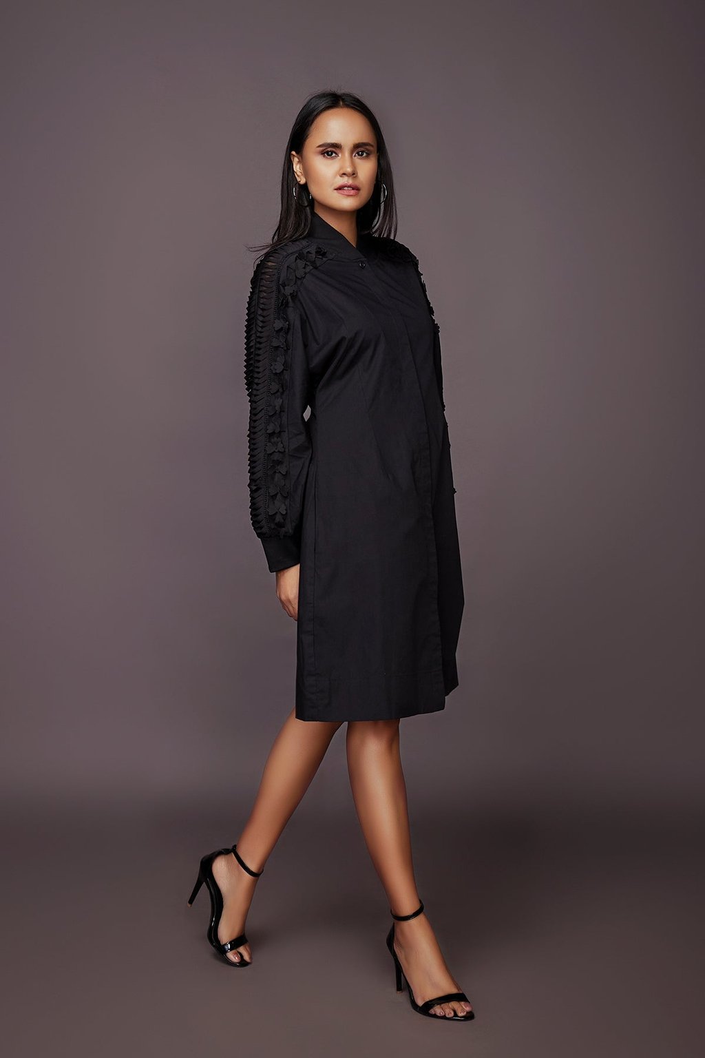 A-Line Dress with 3d Cutwork