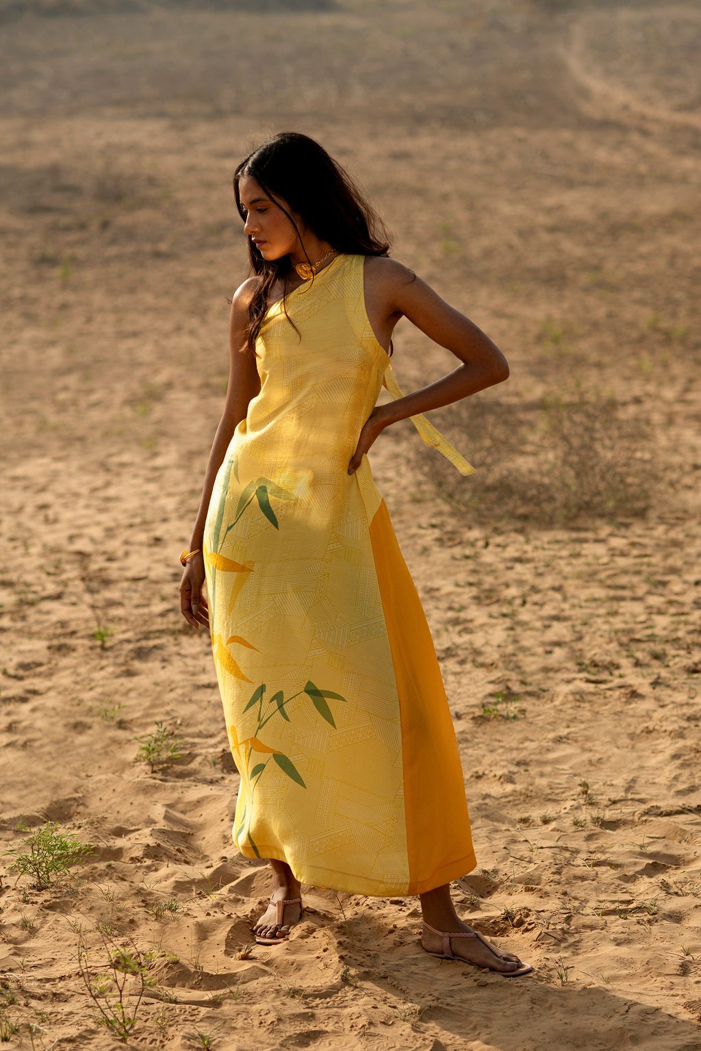Prism Bamboo Mustard Yellow Dress