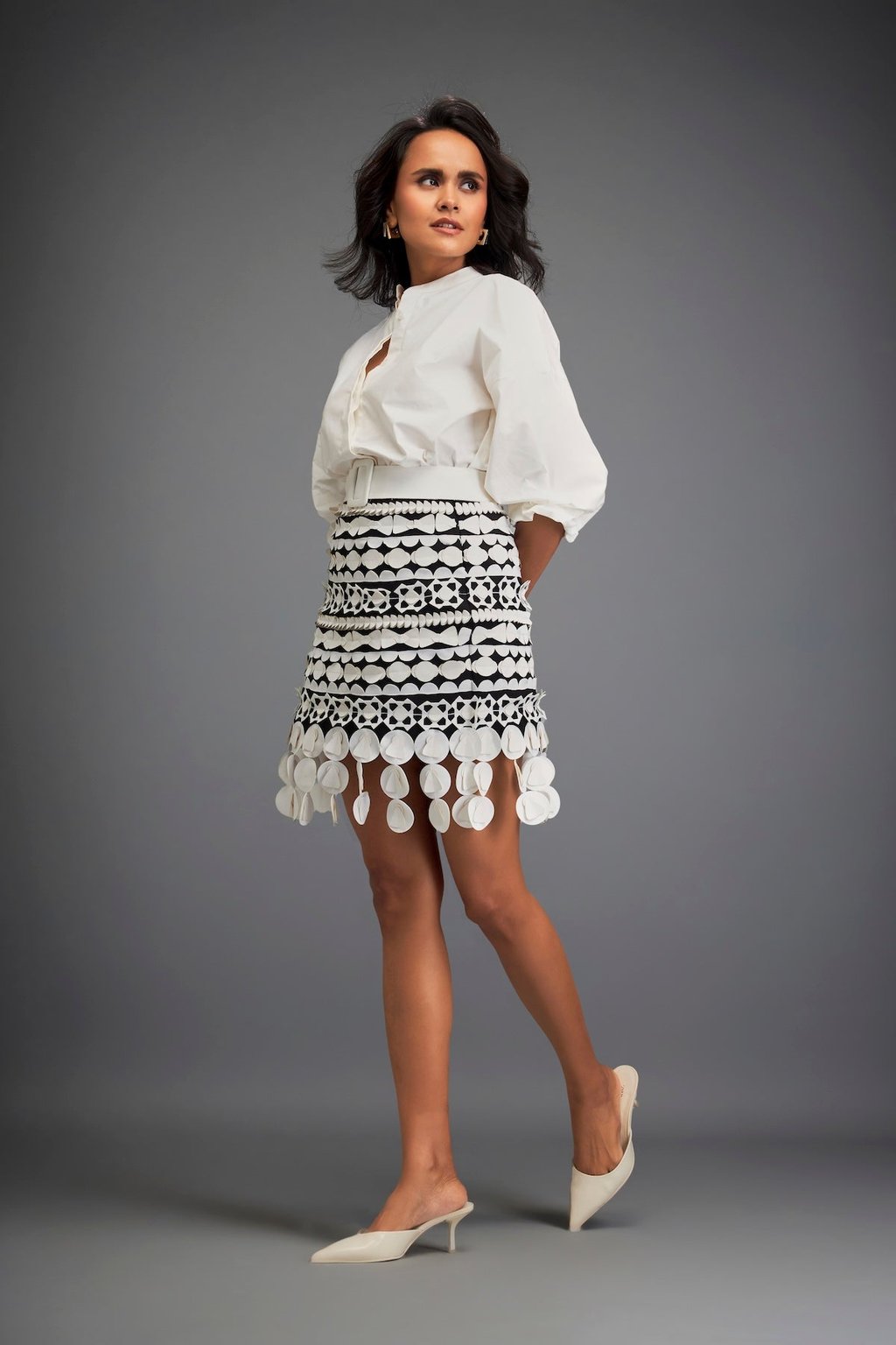 Embellished Skirt Comes with Belt