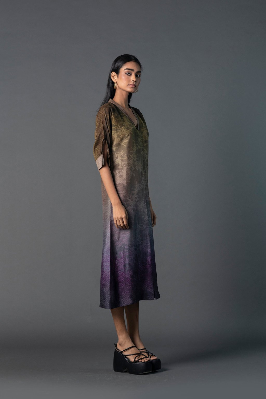 Array Leafy Deep Purple Dress