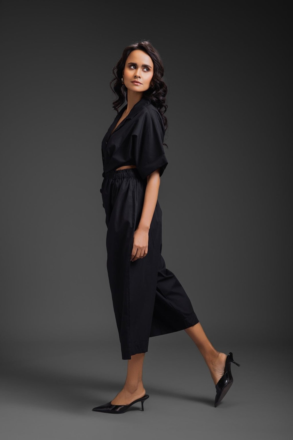 Black Jumpsuit with Side Cuts